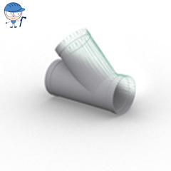 Vent Tee Reduced 45° PVC-U 