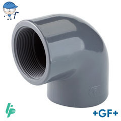 Plain/threaded elbow 90° Rp PVC-U