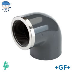 Plain/threaded elbow 90° Rp PVC-U