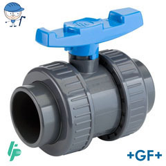 Ball valve with solvent cement sockets PVC-U