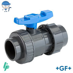 Ball valve with compression fitting PVC-U