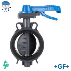 Lever-operated butterfly valve PVC-U