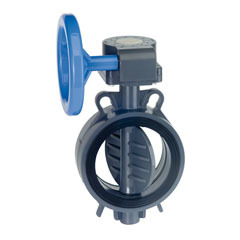 Butterfly valve reduction gear With handwheel PVC-U