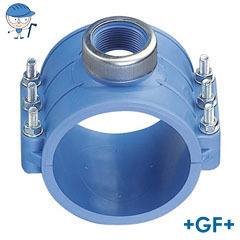 Blue clamp saddles with stainless steel reinforcement ring