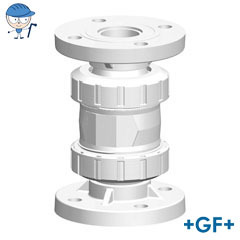 Check valve type 561 With fixed flanges metric PVDF