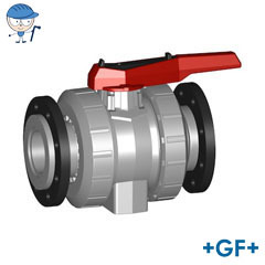 Ball valve type 546 PVC-C With backing flanges