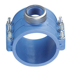 Blue clamp saddles with stainless steel reinforcement ring
